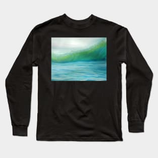 New Wave oil painting by Tabitha Kremesec Long Sleeve T-Shirt